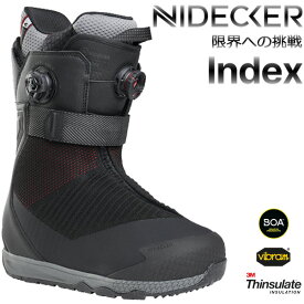 25-26 NIDECKER/ナイデッカー INDEX インデックス メンズ レディース ダブルボア ブーツ スノーボード 2026 予約商品