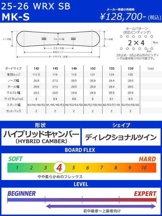 楽天市場】25-26 WRX SB/ダブルアールエックス MK-S マークエス メンズ