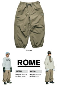 25-26 ROME/ローム PROFIT pant 着用説明動画 メンズ レディース 防水ワイドパンツ スノーボードウェア スノーウェアー 2026 型落ち