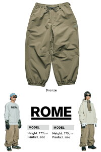 25-26 ROME/ローム PROFIT pant 着用説明動画 メンズ レディース 防水ワイドパンツ スノーボードウェア スノーウェアー 2026 予約商品
