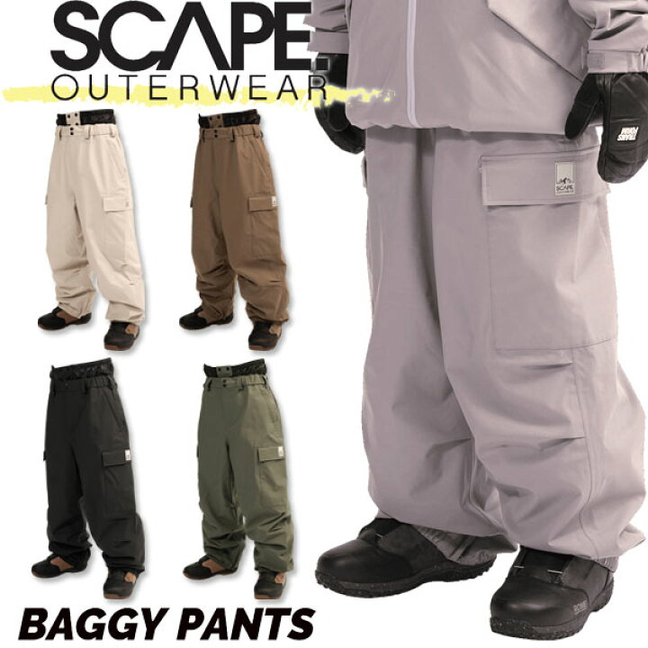 楽天市場】25-26 SCAPE/エスケープ BAGGY pant 着用説明動画 メンズ