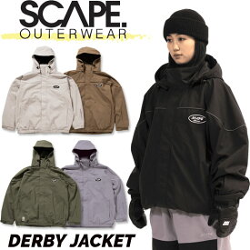 25-26 SCAPE/エスケープ DERBY jacket 着用説明動画 メンズ レディース 防水ジャケット スノーボードウェア スノーウェアー 2026 型落ち