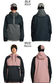 25-26 VOLCOM/ボルコム HOSSEGOR 20K pullover メンズ レディース 防水プルオーバージャケット スノーボードウェア スノーウェアー 2026
