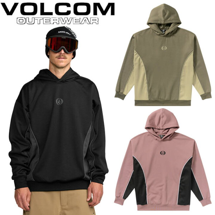 楽天市場】25-26 VOLCOM/ボルコム VITAL HYDRO P/O メンズ レディース Second Layer ブラック プルオーバーパーカー 完売品