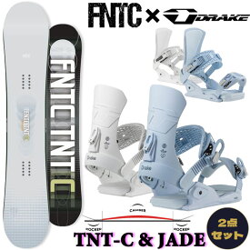 【ポイントUP中 10/4-9】26-27 FNTC TNT-C lightgrey × DRAKE JADE スノーボード2点セット エフエヌティーシー ドレイク レディース グラトリカービング入門 初心者 ビンディング バインディング 板 2027 予約商品