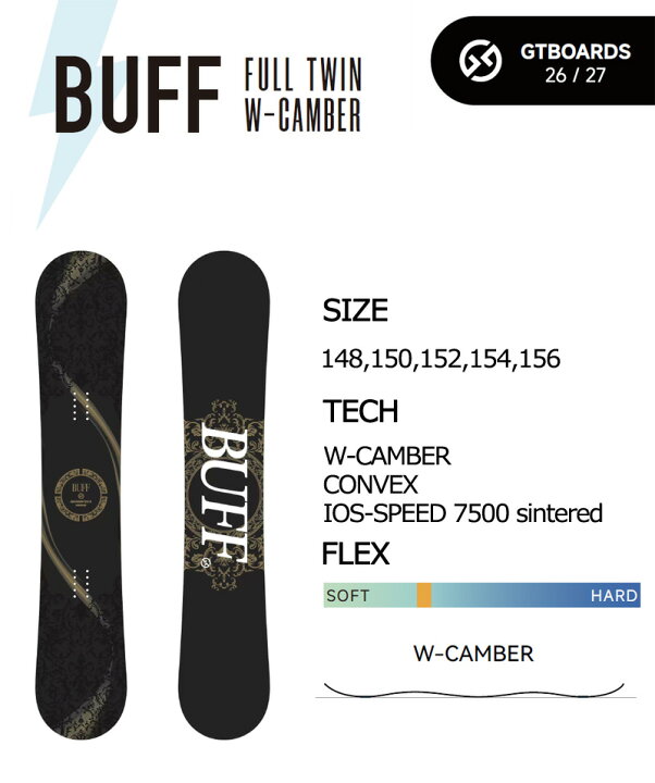 楽天市場】26-27 GT-SNOWBOARD/ジーティー BUFF バフ メンズ