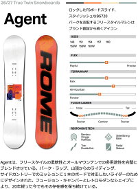 26-27 ROME/ローム AGENT エージェント メンズ スノーボード パーク 板 2027 予約商品