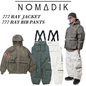 26-27 NOMADIK/ノマディック 777RAY SETUP 上下セット メンズ レディース 防水ジャケットビブパンツ スノーボードウェア スノボウェアー 2027 予約商品