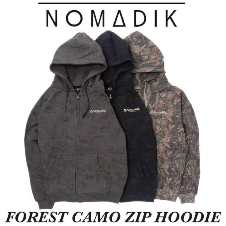 楽天市場】26-27 NOMADIK/ノマディック FOREST CAMO ZIP hoodie メンズ 