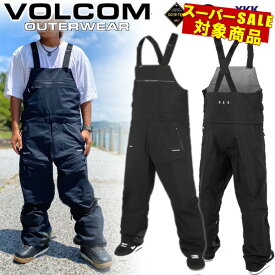 【楽天SS特別価格】23-24 VOLCOM/ボルコム 3L GORE-TEX BIB overhauler メンズ レディース 防水ゴアテックスビブパンツ スノーボードウェア スノーウェアー 2024 型落ち