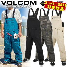 【楽天SS特別価格】23-24 VOLCOM/ボルコム RAIN GORE-TEX BIB overall メンズ レディース 防水ゴアテックスビブパンツ スノーボードウェア スノーウェアー 2024 型落ち