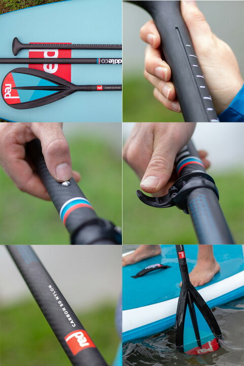 楽天市場】RED PADDLE CARBON 50 NYLON ADJUSTABLE SUP PADDLE 3PC  