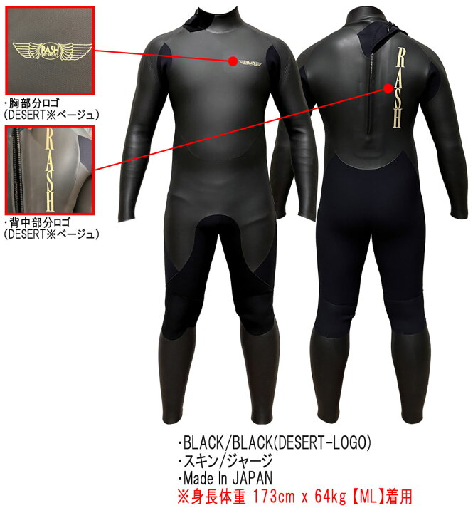 楽天市場】25-26 RASH JB FASTENER TYPE BON / ラッシュ バックジップ 
