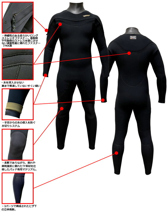 楽天市場】24-25 RASH BZ-5 LONG CHEST ZIP TYPE BLACK EDITION 