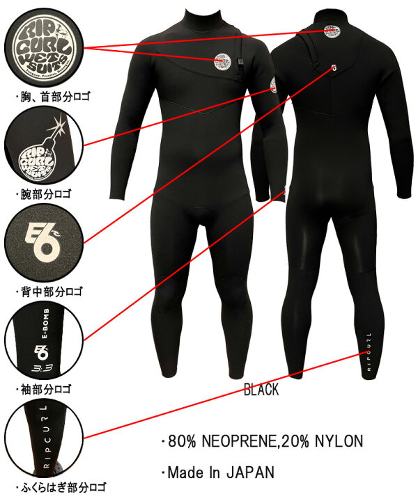楽天市場】2022 RIPCURL E BOMB E6 W2SE6ZFU / リップカール イーボム 