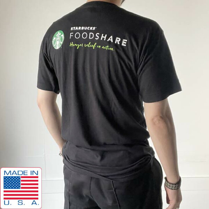 楽天市場】希少 USA製 スターバックス コーヒー 半袖Tシャツ 黒 M 