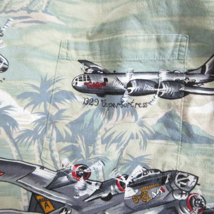 楽天市場】美品 USA製 KALAHEO 戦闘機 半袖 アロハ シャツ 2X コットン  