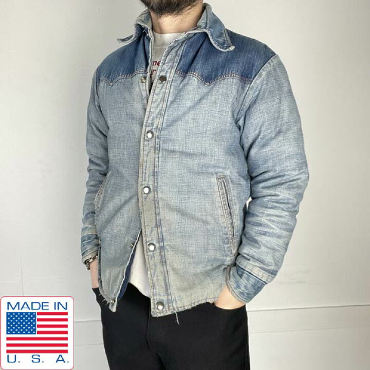 楽天市場】希少 70s USA製 Comfy デニム ダウンジャケット S 縦落ち 