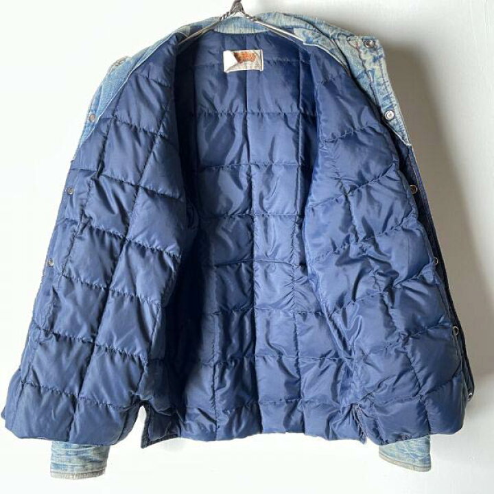 楽天市場】希少 70s USA製 Comfy デニム ダウンジャケット S 縦落ち 