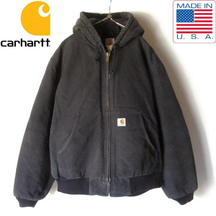 楽天市場】USA製 carhartt J140 アクティブジャケット 黒 L-R ダック 