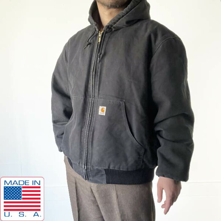 楽天市場】USA製 carhartt J140 アクティブジャケット 黒 L-R ダック  