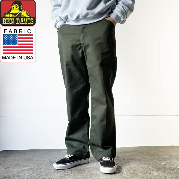 楽天市場】美品 US企画 BEN DAVIS ベンデイビス ワークパンツ オリーブ 