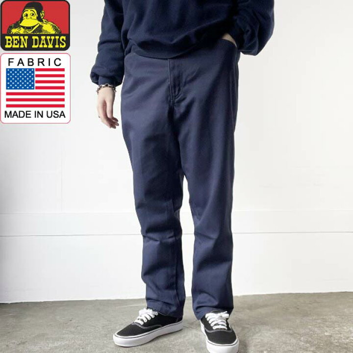楽天市場】美品 US企画 BEN DAVIS ベンデイビス ワークパンツ 紺系 34 