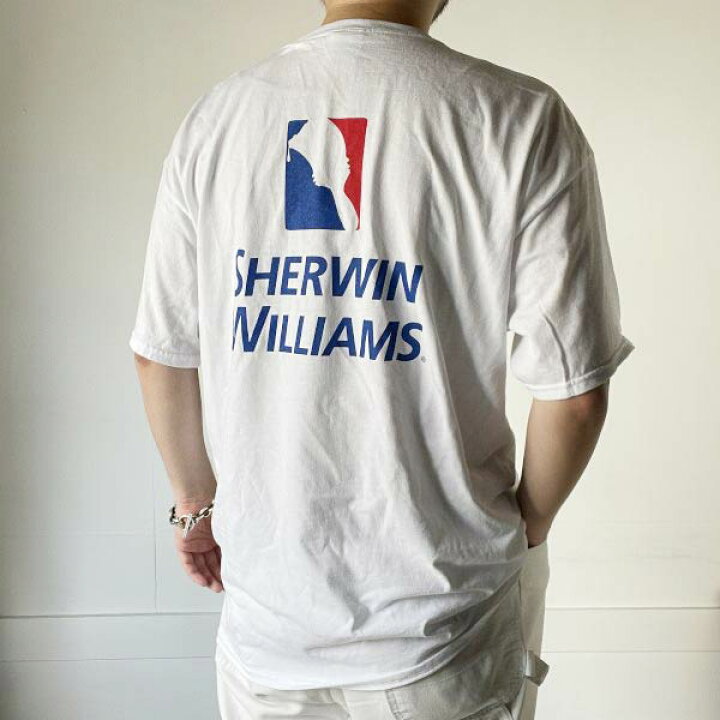 楽天市場】新品 SHERWIN WILLIAMS ロゴプリントTシャツ 白 XL ヤケ有り 