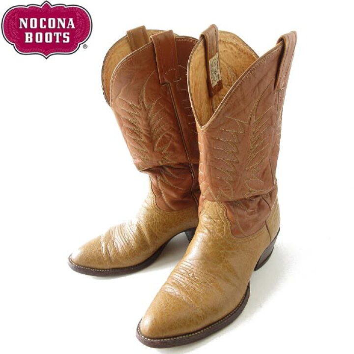 楽天市場】【中古】USA製 NOCONA ノコナ ウエスタンブーツ 茶系 8.5E  