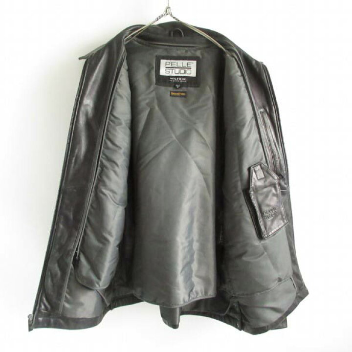 楽天市場】90s WILSONS LEATHER レザー ジャケット 黒 M シンサレート 