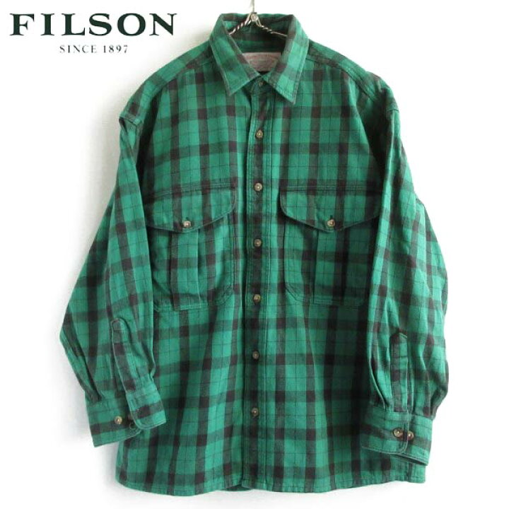 楽天市場】USA製 FILSON フィルソン チェック柄 長袖 ネルシャツ 緑系 