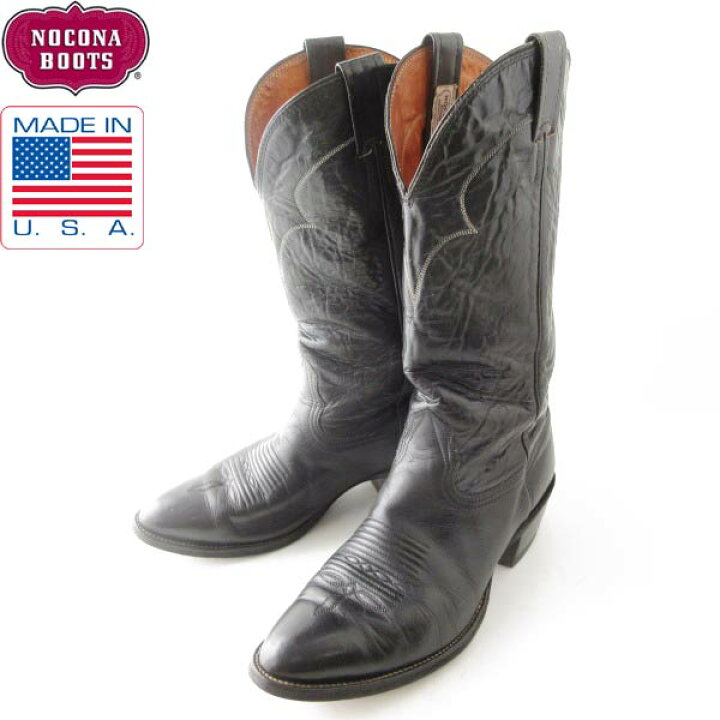 楽天市場】USA製 NOCONA ノコナ ウエスタンブーツ 黒 8EE 幅広26cm 
