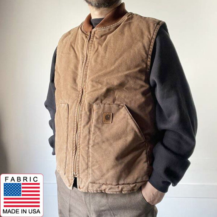 楽天市場】00s carhartt カーハート V02 BRN ダック ベスト 茶系 XL-R 