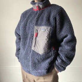 patagonia パタゴニア クラシック レトロX パイル フリース ジャケット 紺系 XL ネイビー シェルパフリース D153【中古】【古着】【メンズ】【通販】【BTOX】