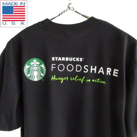 新品同様 希少 USA製 スターバックス コーヒー 半袖Tシャツ 黒 M 極美品 スタバ オフィシャル 企業物 STARBUCKS COFFEE D148【中古】【古着】【メンズ】【通販】【BTSM】