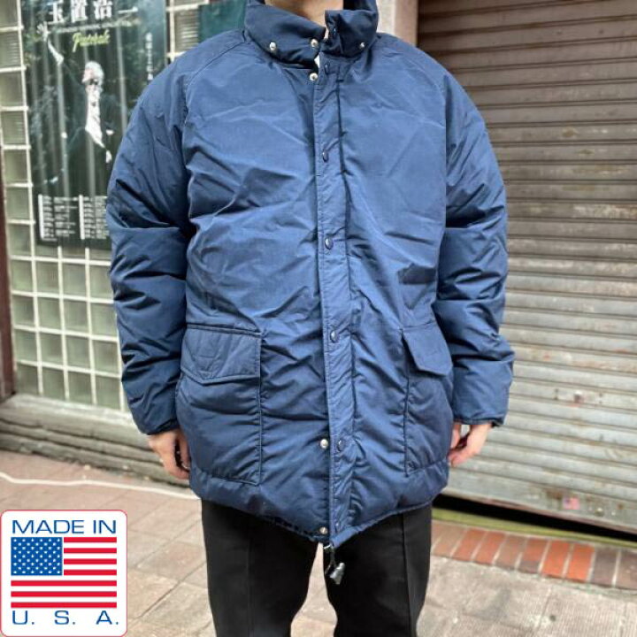 楽天市場】80s USA製 RAVEN ダウンジャケット XXL 紺系 ネイビー  
