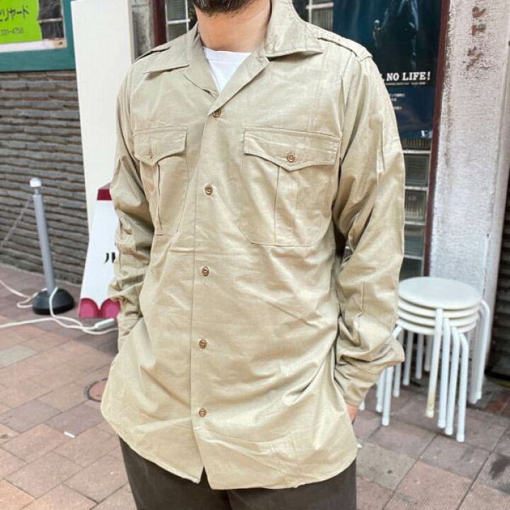 楽天市場】新品 50s-60s フランス軍 フレンチアーミー チノシャツ  
