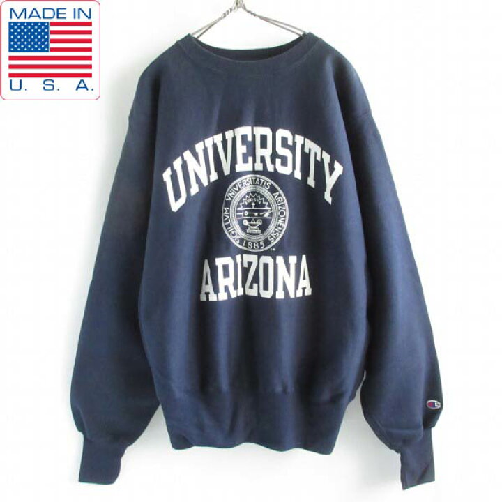 楽天市場】新品 90s 刺繍タグ USA製 チャンピオン ARIZONA リバース  