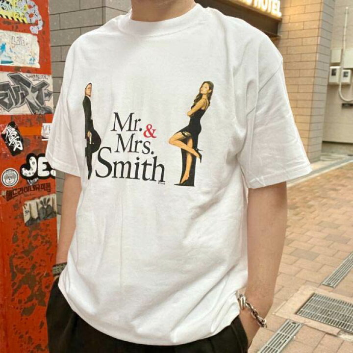 楽天市場】新品 Mr.&Mrs. Smith 半袖 ムービーTシャツ 白 L 映画  