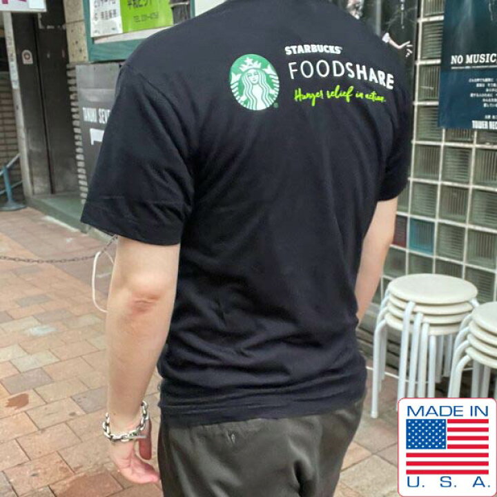 楽天市場】希少 USA製 スターバックス コーヒー 半袖Tシャツ 黒 M 