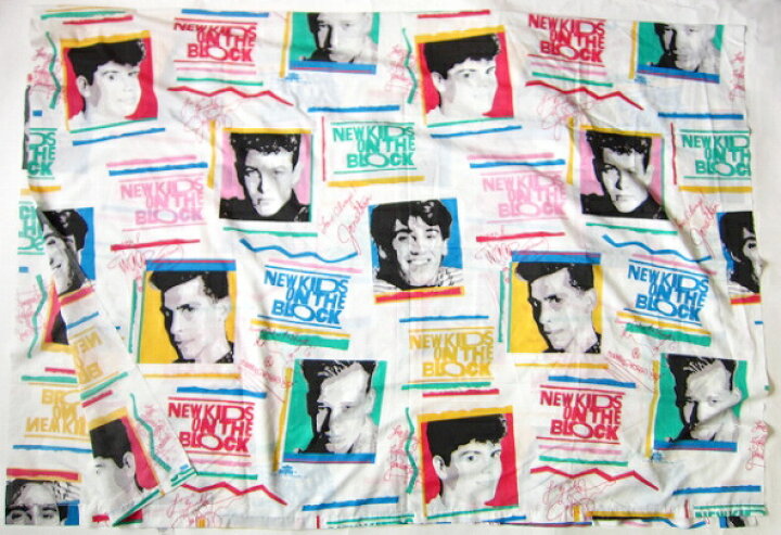 楽天市場】USA製 NEW KIDS ON THE BLOCK プリント シーツ はぎれ生地 