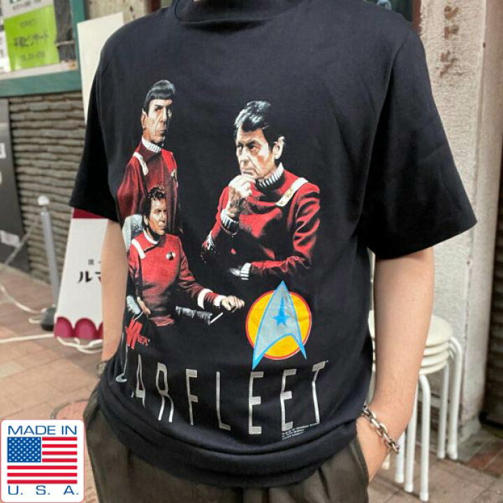 楽天市場】新品 1991年製 USA製 スタートレック 半袖Tシャツ 黒 L  