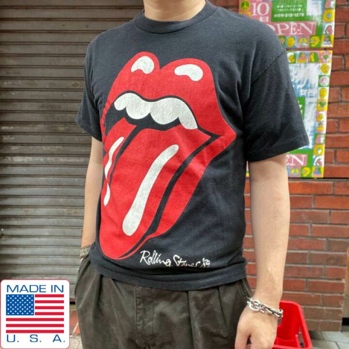 楽天市場】80s USA製 ローリングストーンズ バンドTシャツ 半袖Tシャツ 