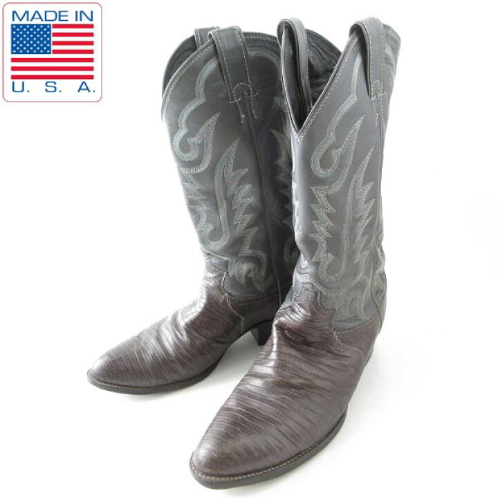 楽天市場】USA製 Justin ジャスティン ウエスタンブーツ グレー系 9E  