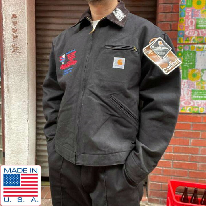 楽天市場】新品 00s USA製 carhartt J01 BLK デトロイト ジャケット 黒 