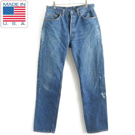 1989年製 USA製 リーバイス501 ハチマル ヒゲ落ち ダメージ ジーンズ 実寸W33 クラッシュ 80s リーバイス 501 Levi's アメリカ製 ビンテージ D147【中古】【古着】【メンズ】【通販】【BPM】