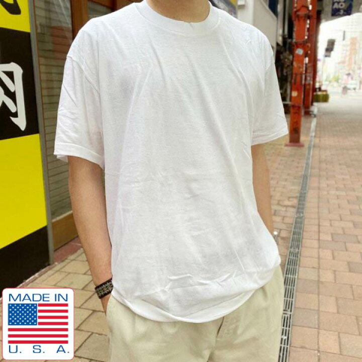 楽天市場】新品 80s USA製 JCペニー 無地 クルーネック 半袖Tシャツ 白 