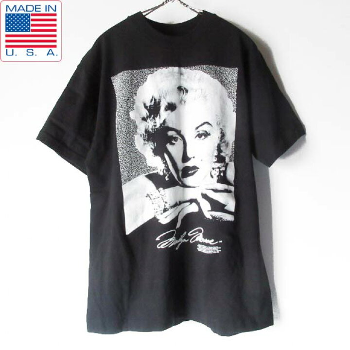 楽天市場】新品 1992年製 USA製 マリリンモンロー 半袖Tシャツ 黒 L 