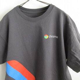 美品 chrome クローム 企業物 半袖Tシャツ グレー系 XL アドバタイジング クロームブック Google グーグル 新品同様 d143【中古】【古着】【メンズ】【通販】【BTSX】