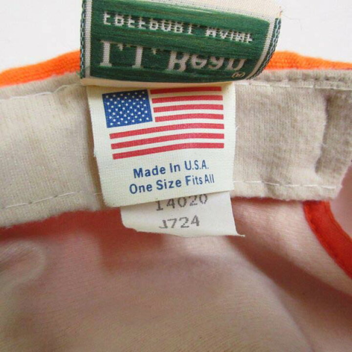 楽天市場】希少 80s USA製 L.L.Bean キャップ オレンジ系 帽子 LL 